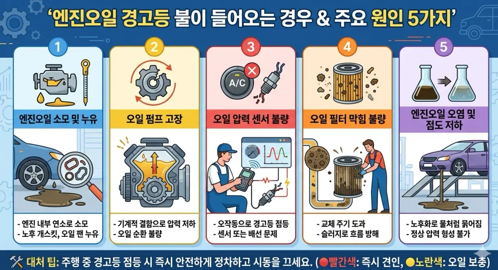 엔진오일-경고등에-불이들어오는-경우