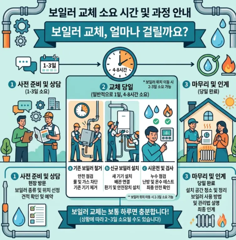 가정용-가스-보일러를-새로운-모델로 교체할-때-총-소요되는-작업-시간