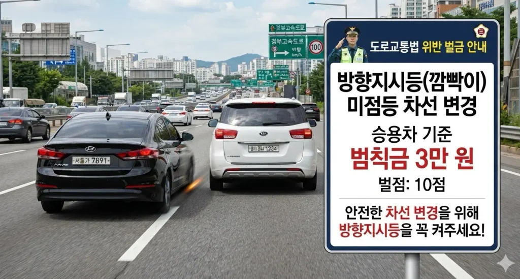 깜빡이-없이-차선-변경-벌금